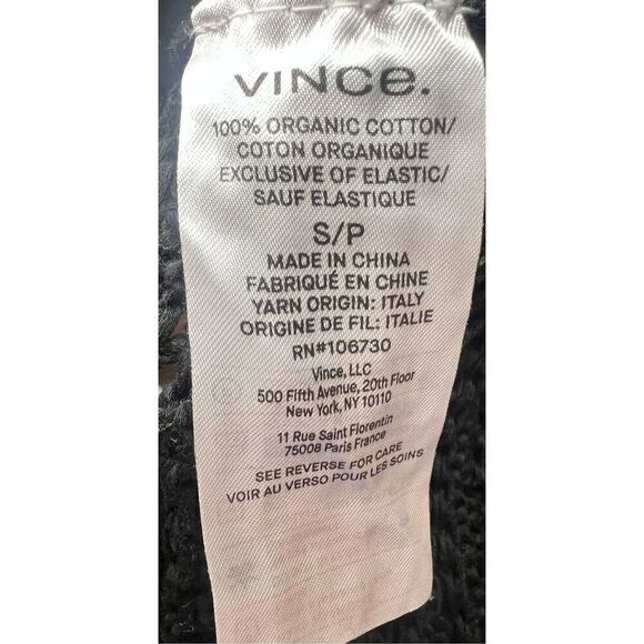 Vince Open Shoulder Organic Cotton Tank in Black NWT Size Small - Picture 9 of 9